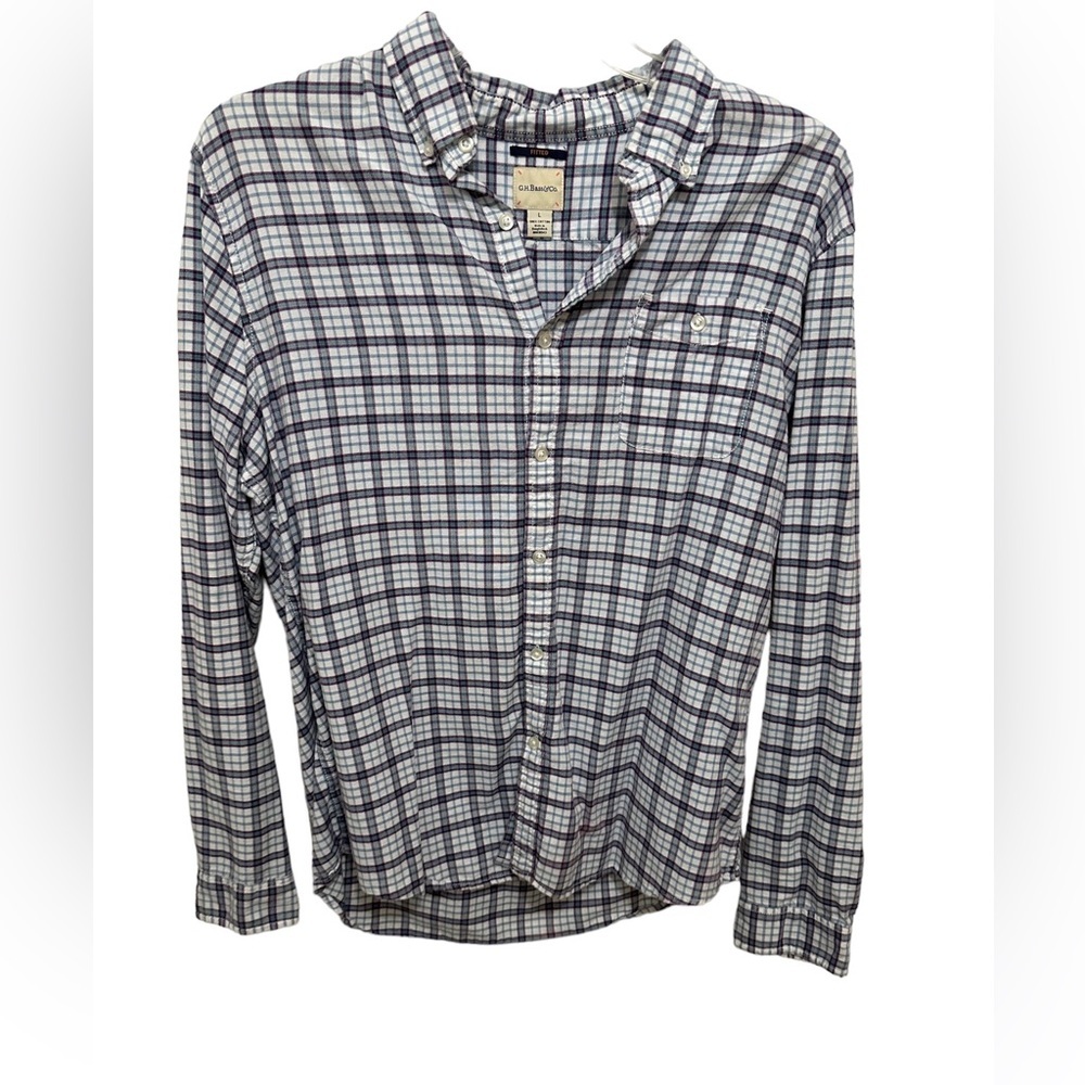 Men's Fitted Button Down Shirt Size Large